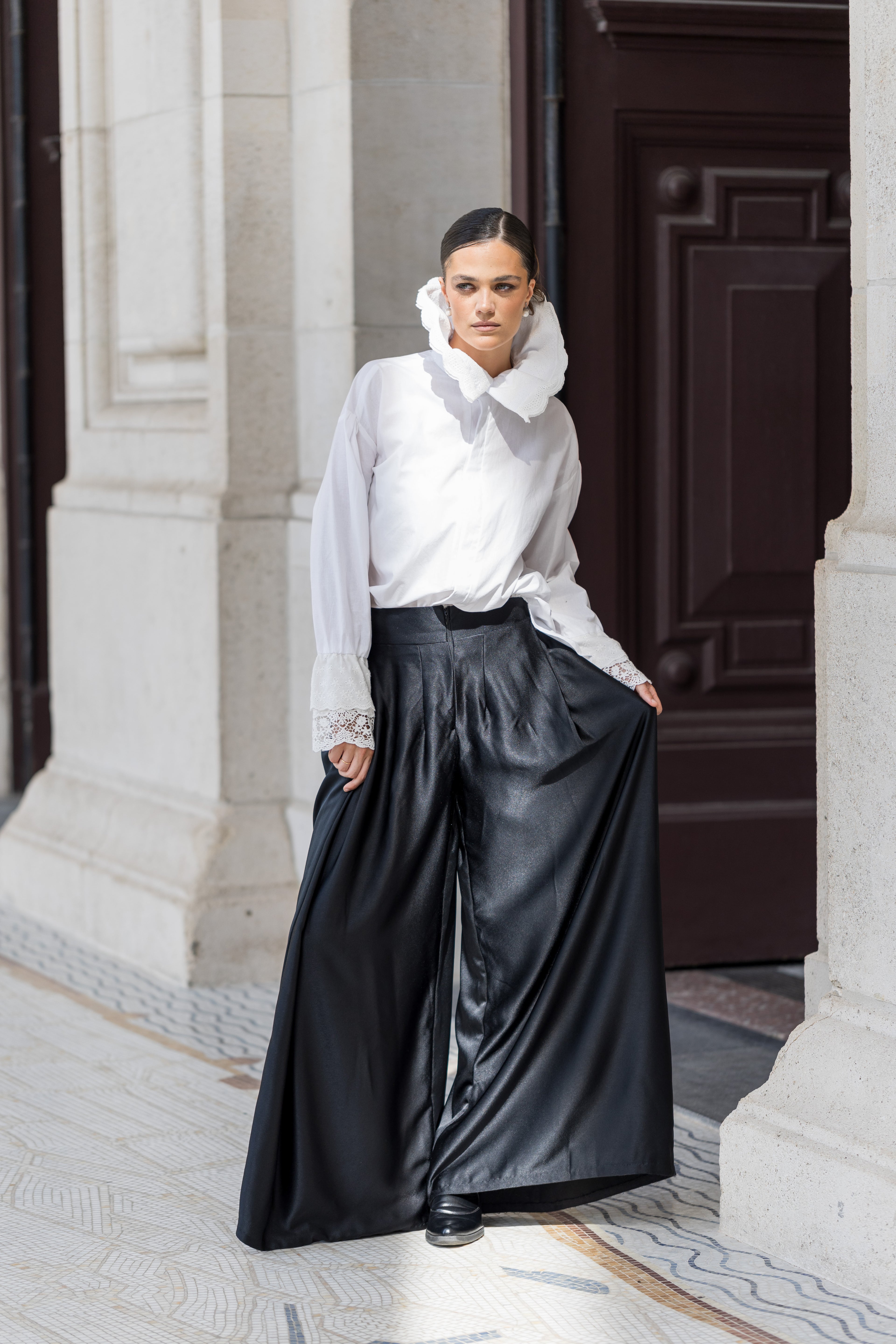 Romantic Ruffle Collar Shirt