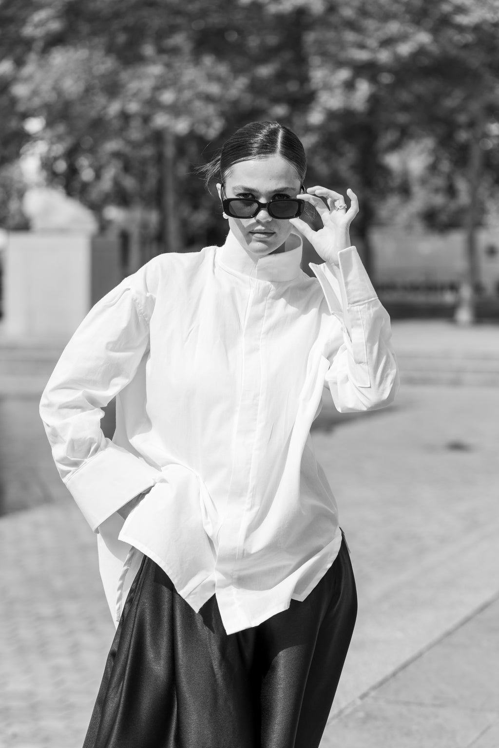 Oversized High Neck Shirt