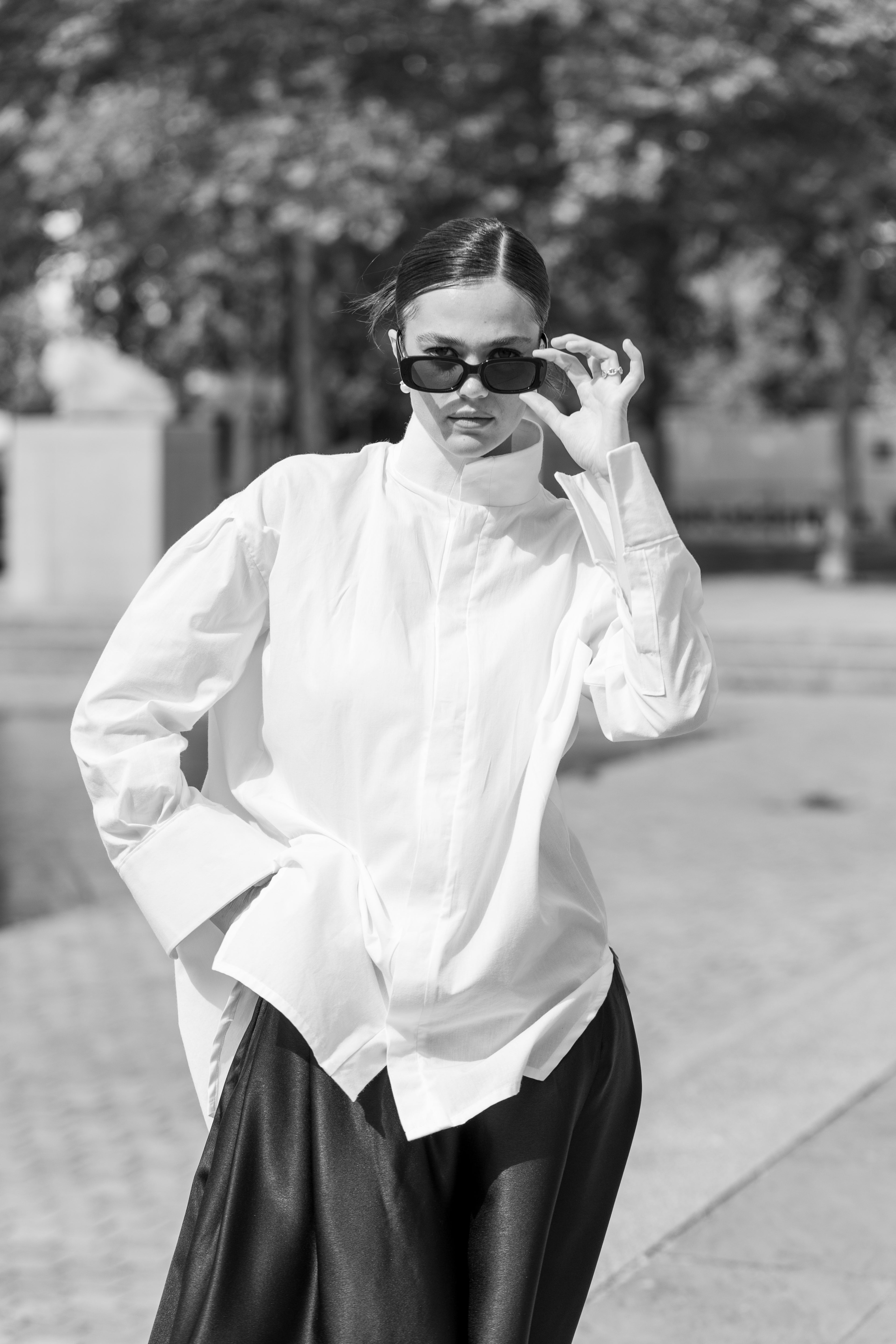 Oversized High Neck Shirt