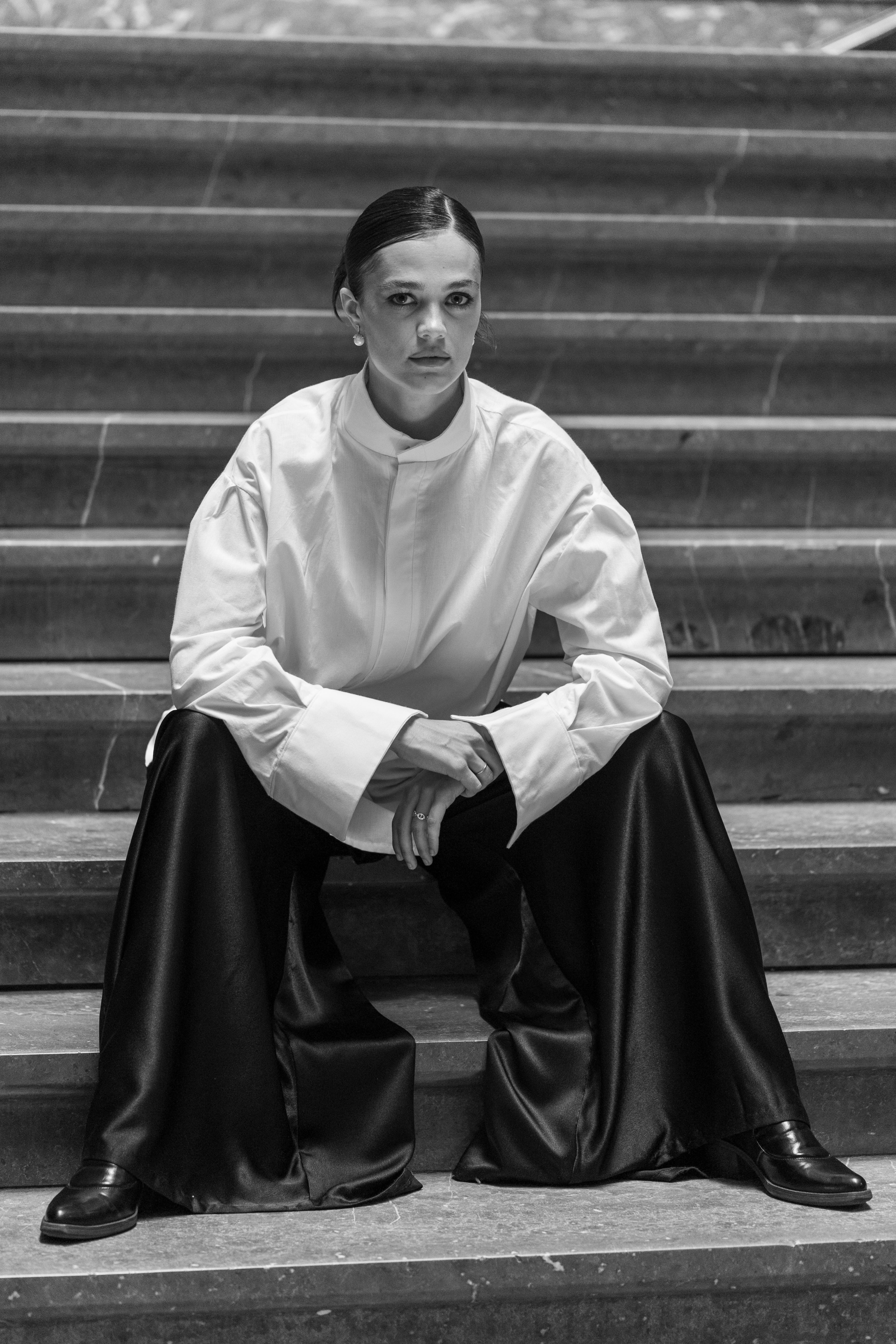 Oversized High Neck Shirt