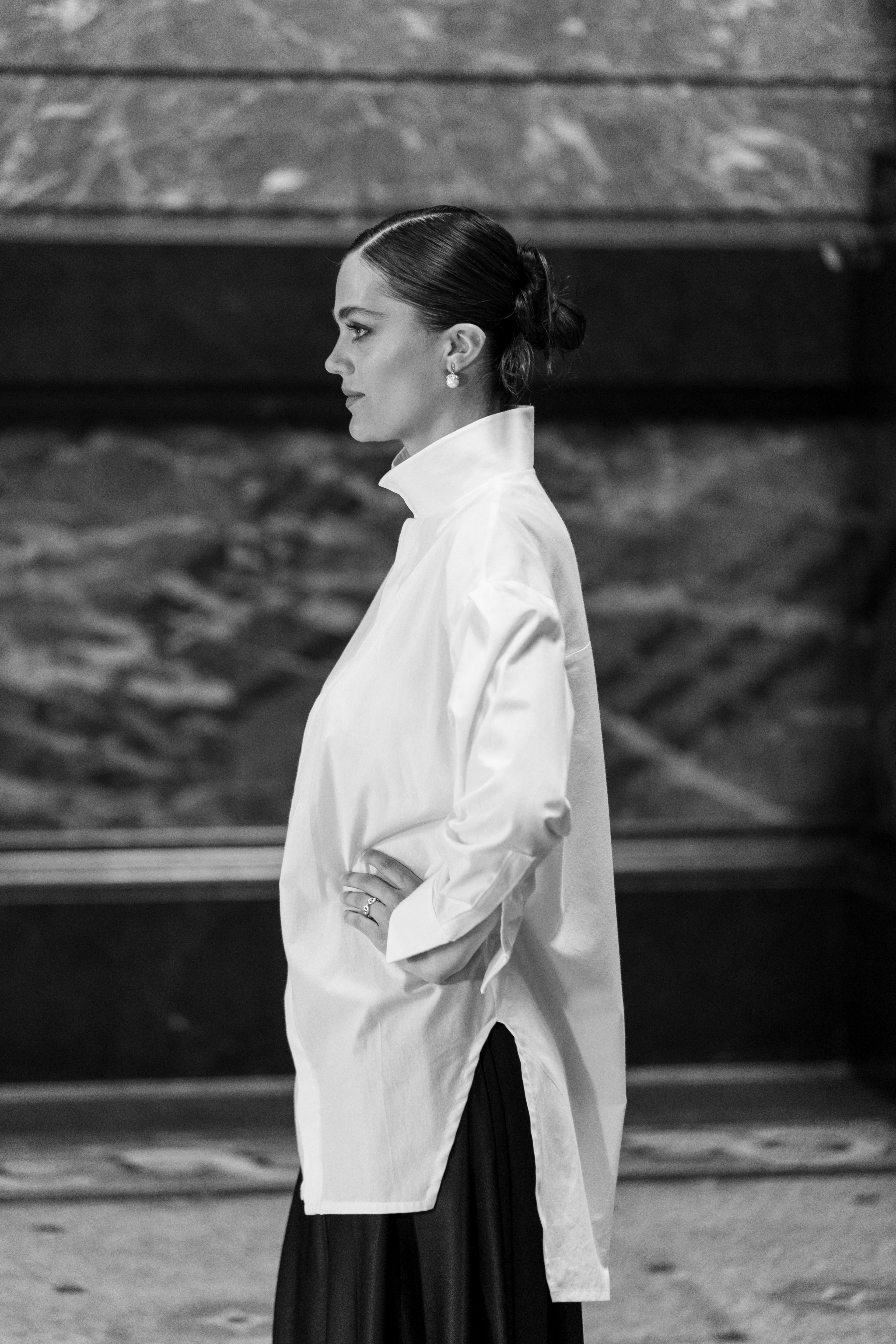 Oversized High Neck Shirt