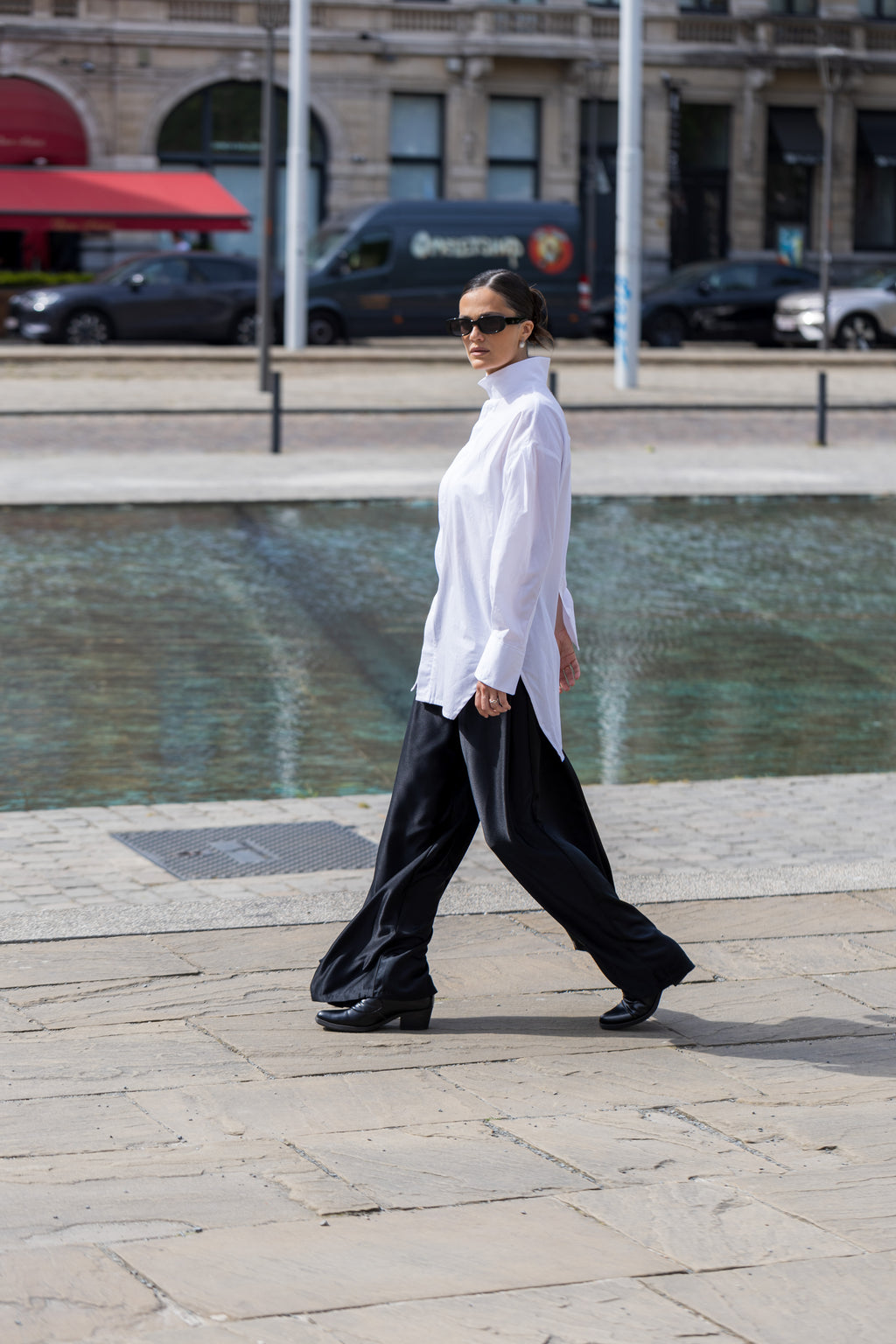 Oversized High Neck Shirt