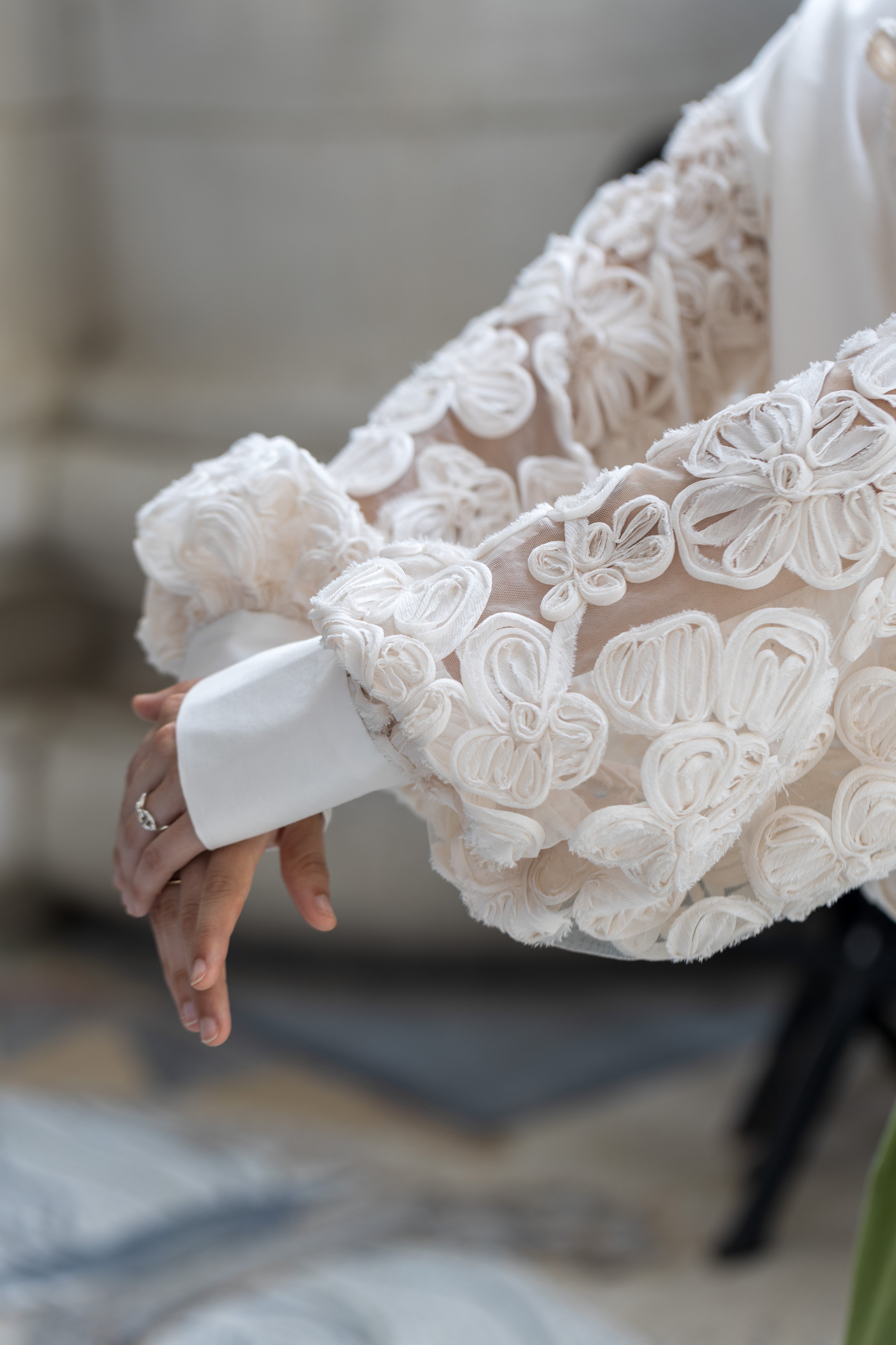 3D Floral Sleeve Shirt