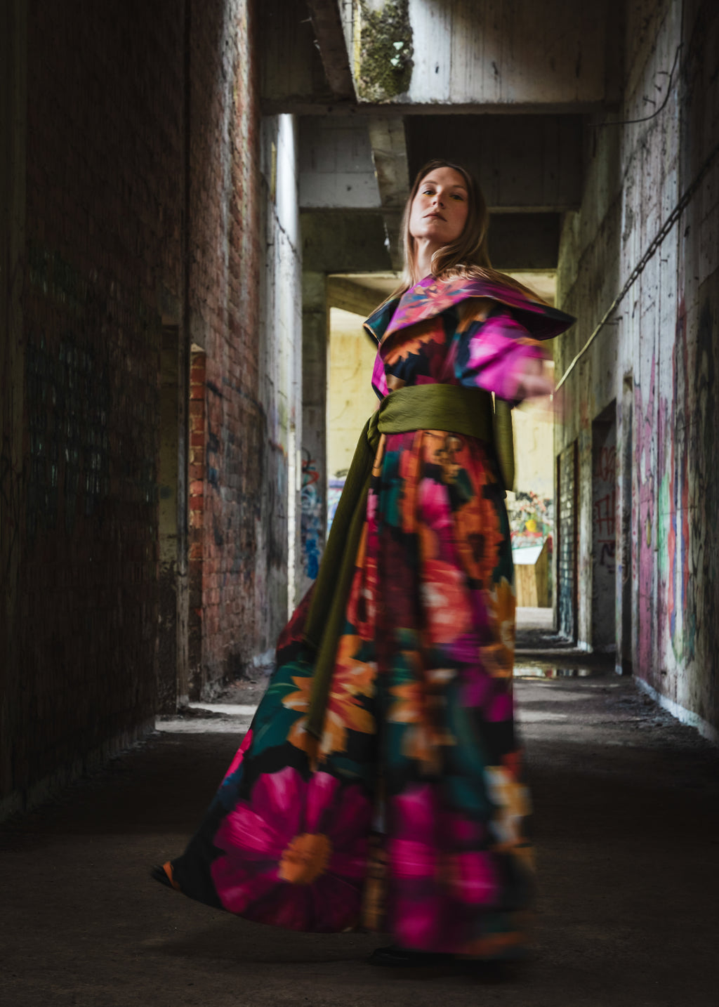 Dramatic Floral Dress/Coat