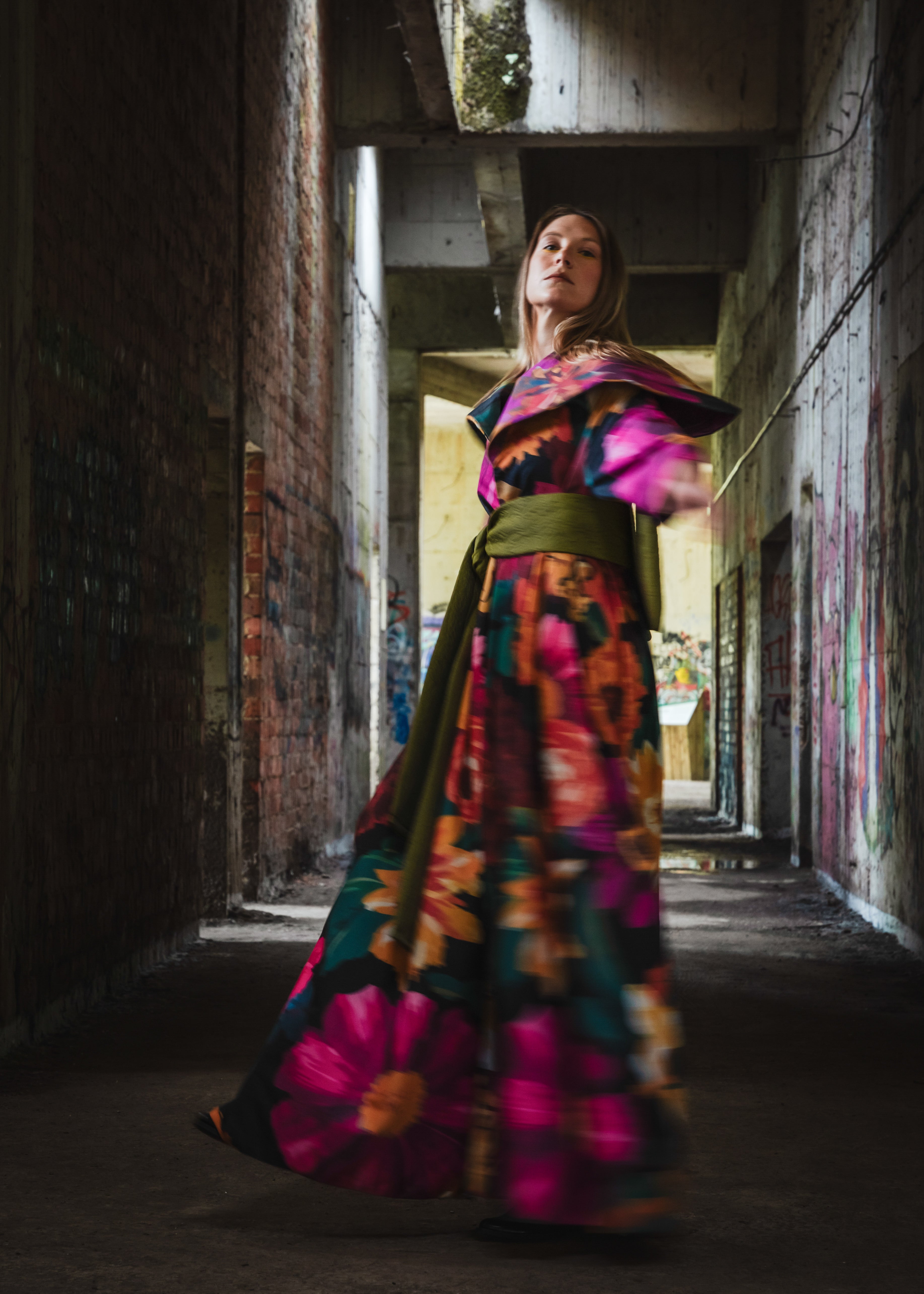 Dramatic Floral Dress/Coat