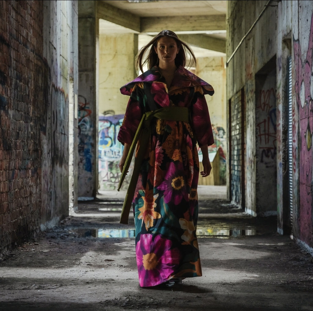 Dramatic Floral Dress/Coat