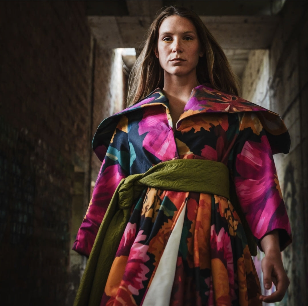 Dramatic Floral Dress/Coat