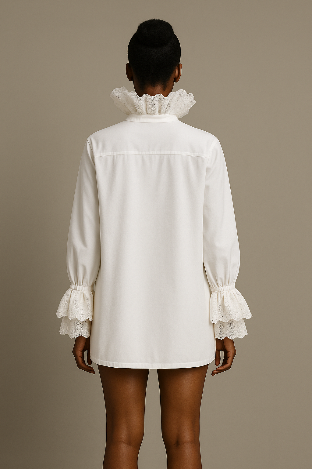 Romantic Ruffle Collar Shirt