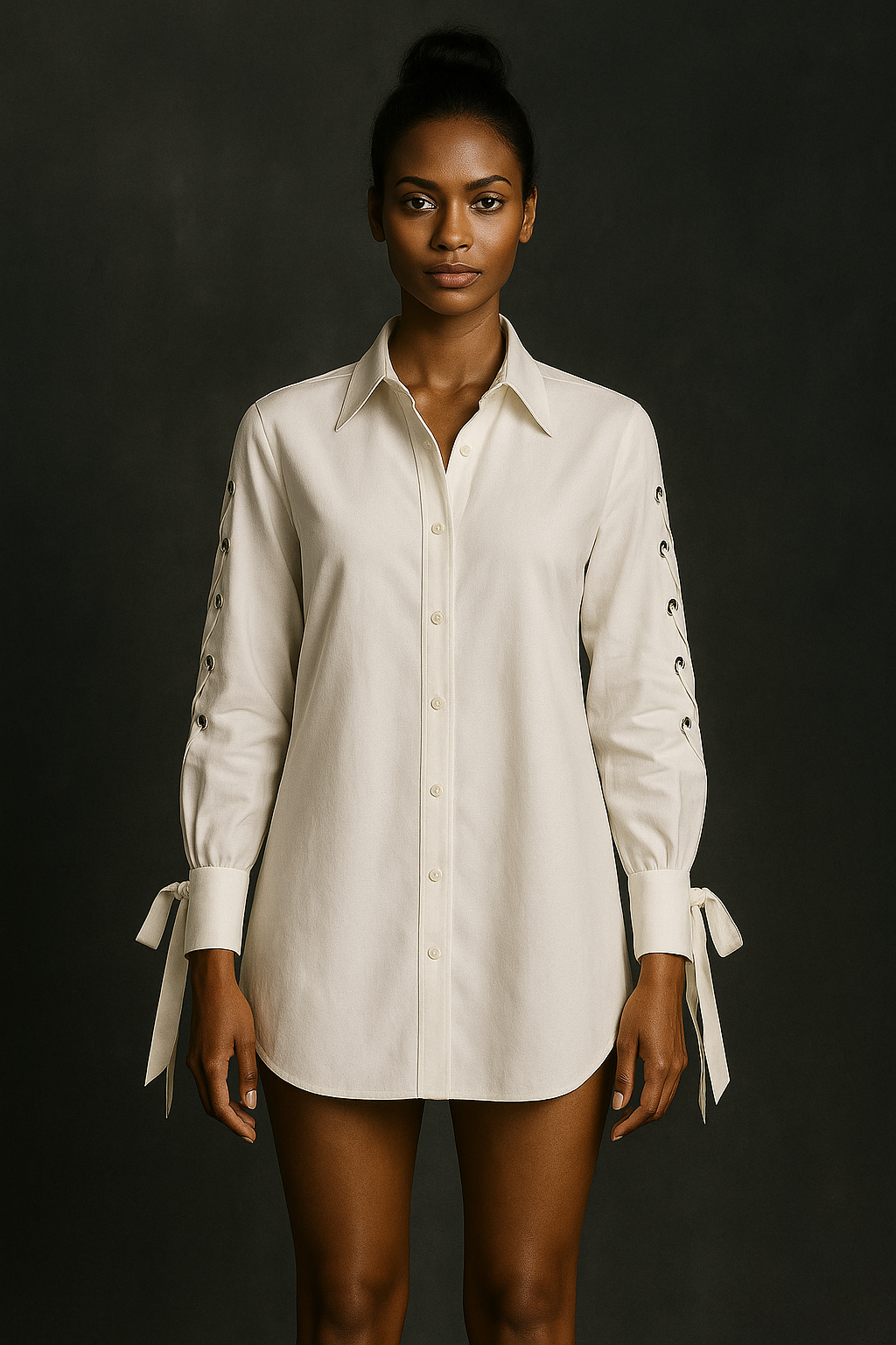 Corset Lace-Up Shirt