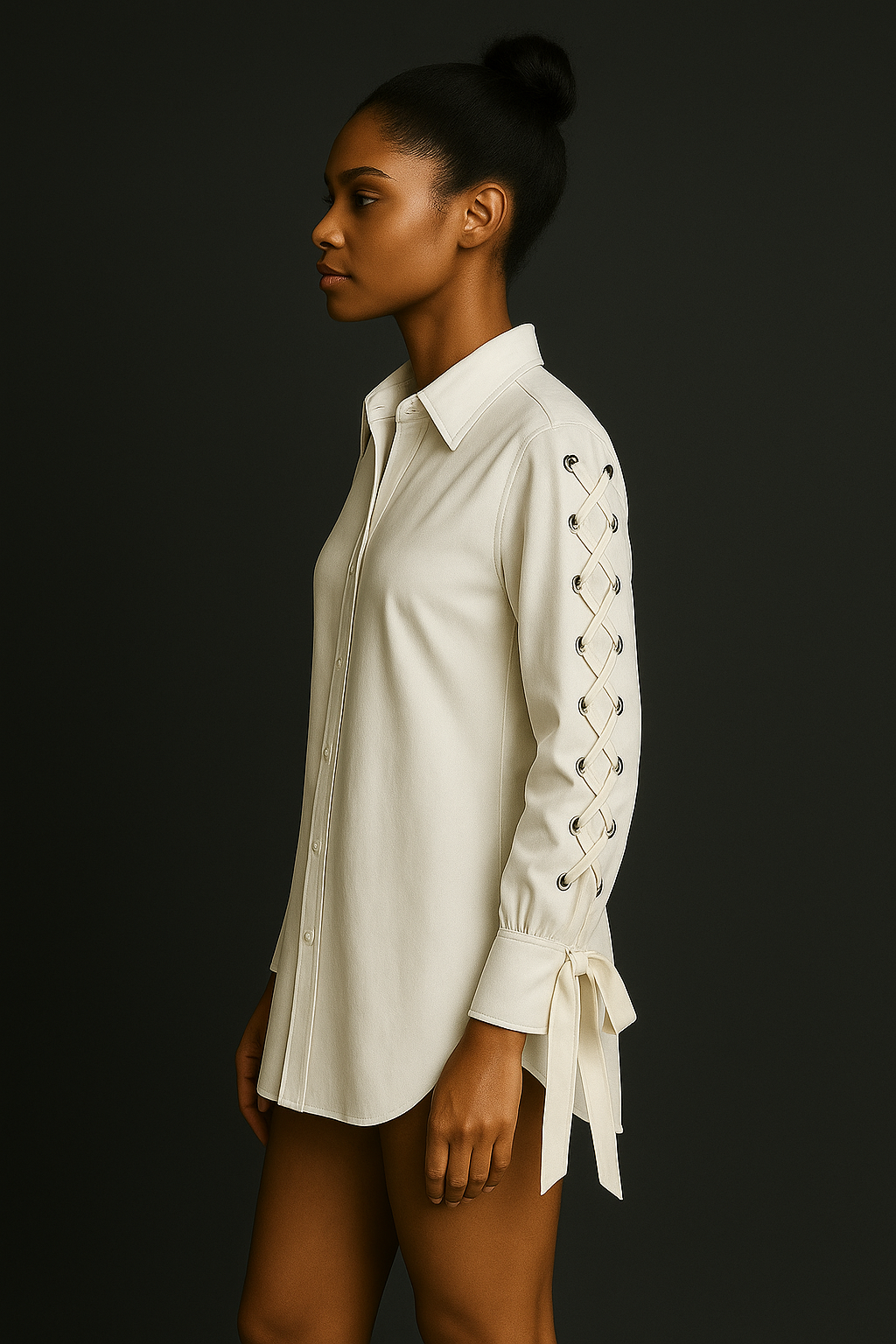 Corset Lace-Up Shirt