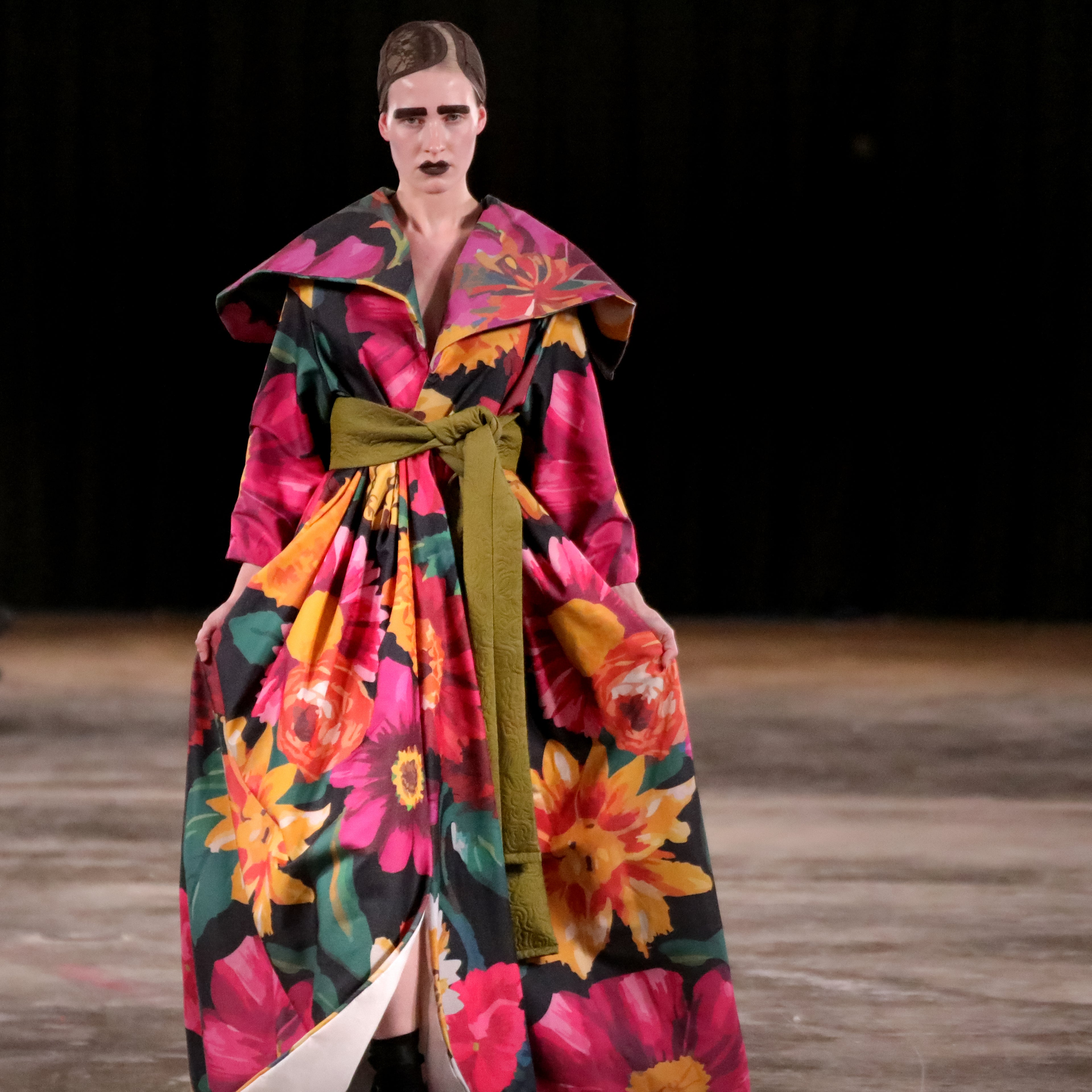 Dramatic Floral Dress/Coat