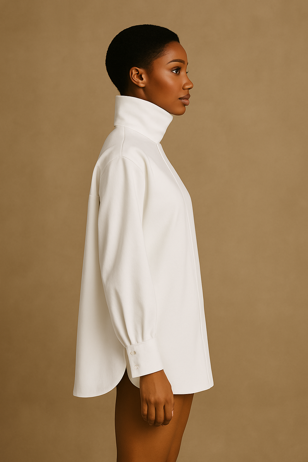 Oversized High Neck Shirt