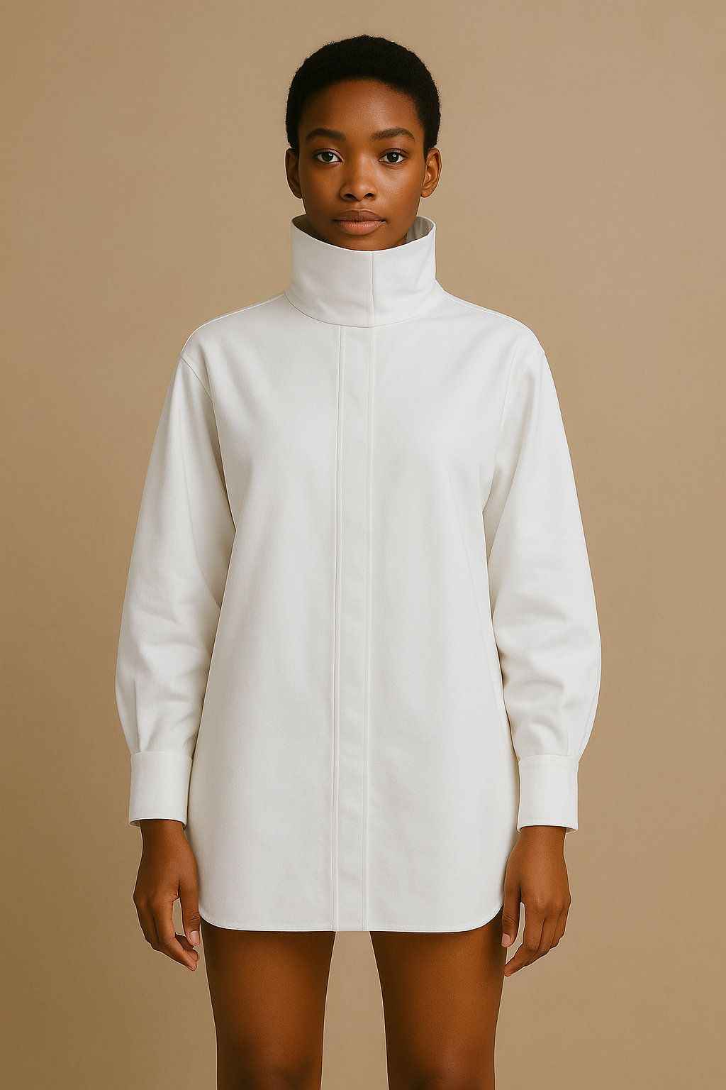 Oversized High Neck Shirt