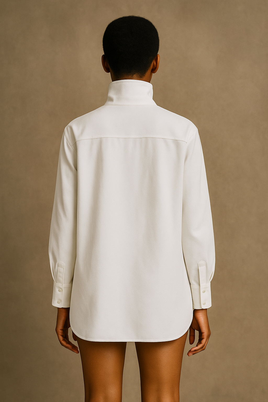 Oversized High Neck Shirt